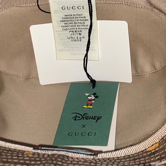 🔥 SOLD 🔥 AUTHENTIC GUCCI X MICKEY GG SIGNATURE MONOGRAM BUCKET HAT SZ M HTF - Picture 11 of 11